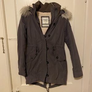 Abercrombie & Fitch Sherpa Lined Parka